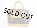 Photo: LOUIS VUITTON Multi-color Leather Black Hand Bag Purse Alma #5577