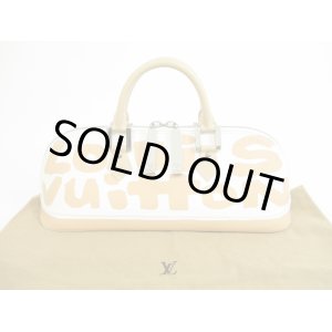 Photo: LOUIS VUITTON Graffiti Leather Beige Limited Edition Hand Bag Alma Horizontal #5581