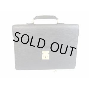 Photo: LOUIS VUITTON Epi Leather Black Briefcase Business Bag Ambassador #5594
