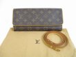 Photo1: LOUIS VUITTON Monogram Leather Brown Fanny Packs Pochette Twin GM #5598