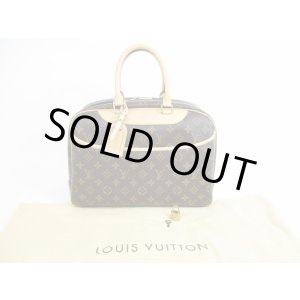 Photo: LOUIS VUITTON Monogram Leather Brown Hand Bag Boring Vanity Deauville #5599