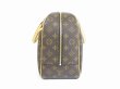 Photo3: LOUIS VUITTON Monogram Leather Brown Hand Bag Boring Vanity Deauville #5599