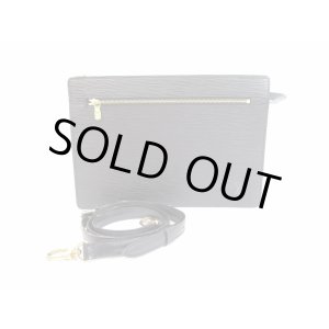 Photo: LOUIS VUITTON Epi Leather Blacks Clutch Bag Cross-body Bag With Strap #5617