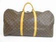 Photo2: LOUIS VUITTON Monogram Leather Brown Duffle&Gym Bag Keepall 60 #5641