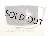 Photo: LOUIS VUITTON Monogram Leather Brown Murakami Panda Accessories Pouch #5646