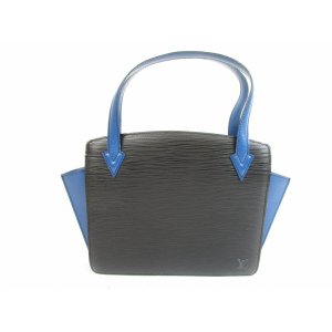 Photo: LOUIS VUITTON Epi Leather Black&Blue Hand Bag Purse Varenne #5647