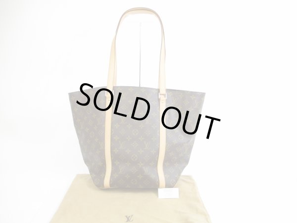 Photo1: LOUIS VUITTON Monogram Leather Brown Tote&Shoppers Bag Sac Shopping #5652