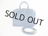 Photo: LOUIS VUITTON Epi Leather Blue Hand Bag Purse Alma w/Strap #5653