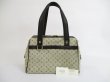 Photo1: LOUIS VUITTON Monogram Mini Canvas Khaki Hand Bag Purse Josephine PM #5654