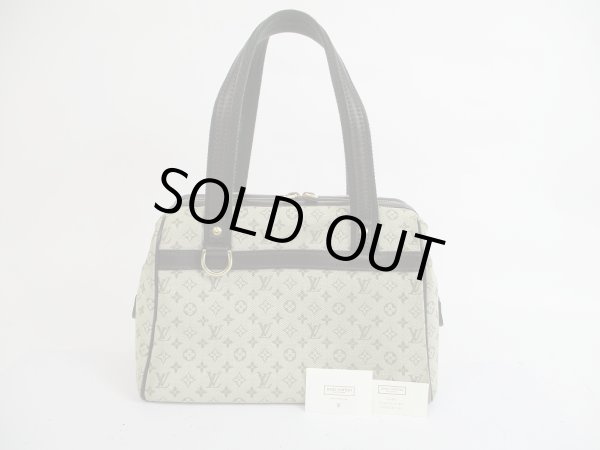 Photo1: LOUIS VUITTON Monogram Mini Canvas Khaki Hand Bag Purse Josephine PM #5654