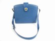 Photo1: LOUIS VUITTON Epi Leather Blue Messenger&Cross-body Bag Capucines #5657