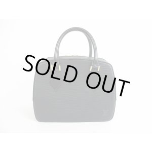 Photo: LOUIS VUITTON Epi Leather Black Hand Bag Purse Sablon #5663