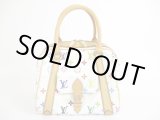 Photo: LOUIS VUITTON Multi-color Leather White Hand Bag Purse Priscilla #5666