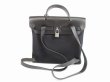 Photo2: HERMES Herbag PM Black Canvas&Leather 2 in 1 Backpack Bag Purse #5667