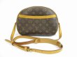 Photo1: LOUIS VUITTON Monogram Leather Brown Cross-body Bag Purse Blois #5669