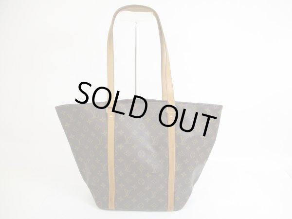 Photo1: LOUIS VUITTON Monogram Leather Brown Tote&Shoppers Bag Sac Shopping #5680