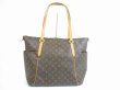 Photo1: LOUIS VUITTON Monogram Leather Brown Tote&Shoppers Bag Totally GM #5681