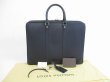 Photo1: LOUIS VUITTON Nomade Leather Blue Malines Briefcases Business Case Voyage #5686