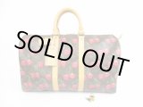 Photo: LOUIS VUITTON Monogram Leather Brown Cherry Duffle&Gym Bag Keepall 45 #5700