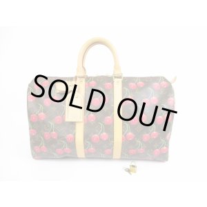 Photo: LOUIS VUITTON Monogram Leather Brown Cherry Duffle&Gym Bag Keepall 45 #5700