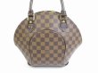 Photo2: LOUIS VUITTON Special Order Damier Leather Brown Hand Bag Ellipse PM #5711