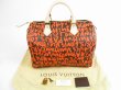 Photo1: LOUIS VUITTON Monogram Leather Graffiti Orange Hand Bag Purse Speedy30 #5718