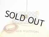 Photo: LOUIS VUITTON Azur Leather White Evening Bag Pochette Eva W/Strap #5722