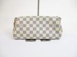 Photo2: LOUIS VUITTON Azur Leather White Evening Bag Pochette Eva W/Strap #5722