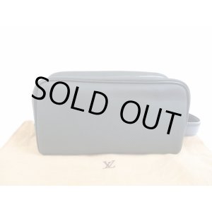 Photo: LOUIS VUITTON Taiga Canvas Ardoise Black Hand Bag Pouch Palana #5723