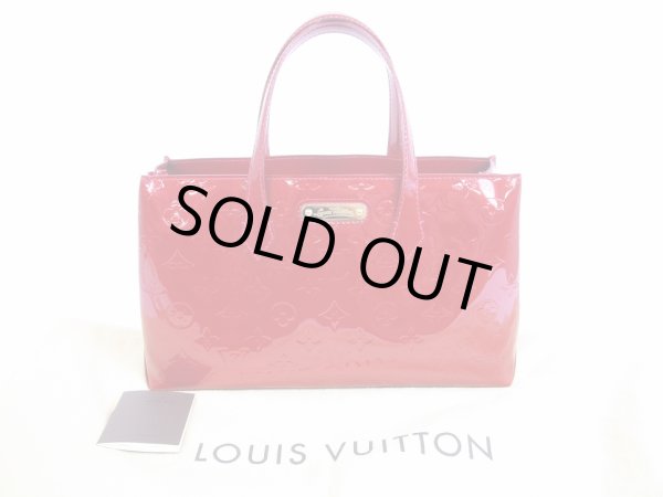 Photo1: LOUIS VUITTON Vernis Patent Leather Red Hand Bag Purse Wilshire PM #5730