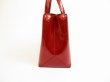 Photo3: LOUIS VUITTON Vernis Patent Leather Red Hand Bag Purse Wilshire PM #5730