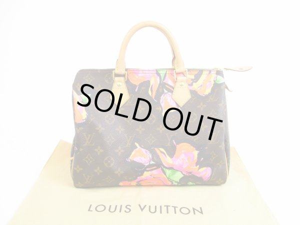 Photo1: LOUIS VUITTON Limited Monogram Rose Leather Brown Hand Bag Speedy30 #5732