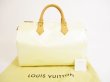 Photo1: LOUIS VUITTON Special Order Vernis White Hand Bag Speedy30 #5738