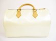 Photo2: LOUIS VUITTON Special Order Vernis White Hand Bag Speedy30 #5738