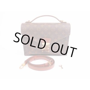 Photo: LOUIS VUITTON Monogram Leather Brown Hand Bag Monceau w/Strap #5745