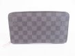 Photo1: LOUIS VUITTON Damier Graphite Leather Zippey Organizer Wallet #5753