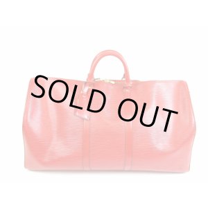 Photo: LOUIS VUITTON Epi Leather Red Duffle&Gym Bag Boston Bag Keepall 55 #5771