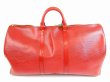 Photo2: LOUIS VUITTON Epi Leather Red Duffle&Gym Bag Boston Bag Keepall 55 #5771