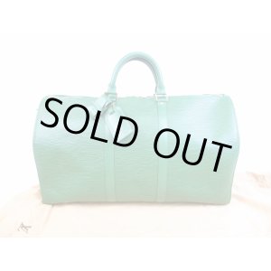 Photo: LOUIS VUITTON Epi Leather Green Duffle&Gym Bag Hand Bag Keepall 50 #5772