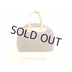 Photo: LOUIS VUITTON Monogram Leather Brown Hand Bag Boring Vanity Deauville #5776