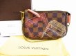 Photo1: LOUIS VUITTON Damier Leather Mini Accessories Chain Pouch Purse #5779