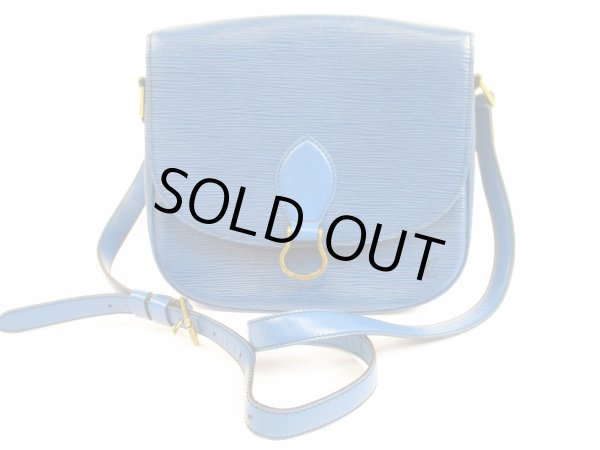 Photo1: LOUIS VUITTON Epi Leather Blue Cross-body Bag Saint Cloud GM #5780