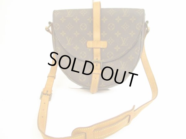 Photo1: LOUIS VUITTON Monogram Leather Brown Cross-body Bag Chantilly GM #5889