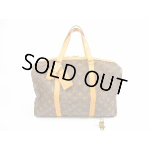 Photo: LOUIS VUITTON Monogram Leather Brown Hand Bag Duffle Bag Sac Souple 35 #5913