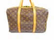 Photo2: LOUIS VUITTON Monogram Leather Brown Hand Bag Duffle Bag Sac Souple 35 #5913