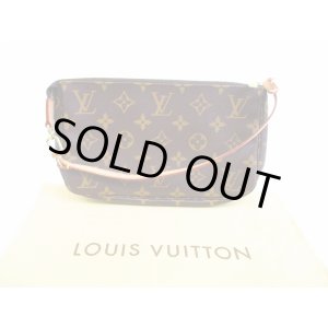 Photo: LOUIS VUITTON Monogram Leather Brown Accessories Pouch Pochette #5916