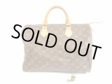 Photo: LOUIS VUITTON Monogram Leather Brown Hand Bag Purse Speedy35 #5917