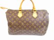 Photo2: LOUIS VUITTON Monogram Leather Brown Hand Bag Purse Speedy35 #5917