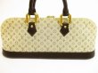 Photo2: LOUIS VUITTON Monogram Mini Canvas Khaki Hand Bag Purse Alma Long #5919