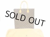 Photo: LOUIS VUITTON Monogram Leather Brown Hand Bag Tote Bag Sac Plat #5932